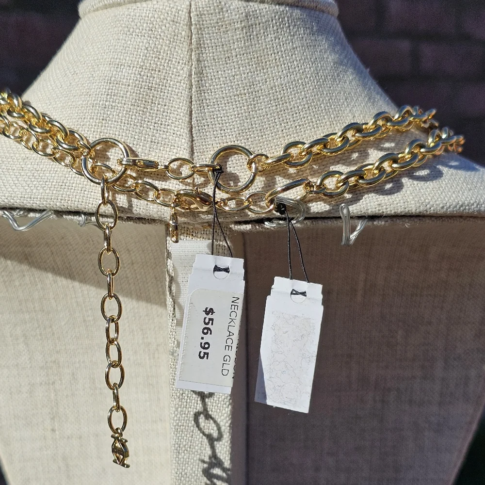 NWT 2 Zenzii gold chain necklaces - Picture 3 of 5